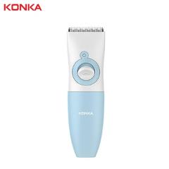 KONKA USB baby electric hair trimmer 600mAh battery White baby hair clipper IPX7 Waterproof R-angle ceramic steel razor