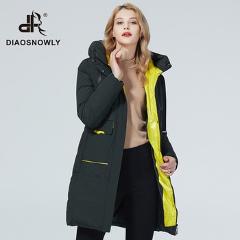 Diaosnowly 2020 new winter coat for women warm fashion woman jacket long female high quality brand jackets and parkas for women winter clothes outwear coat women long