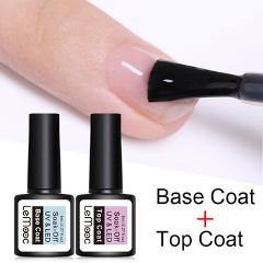 LEMOOC Base and Top Coat Gel Nail Polish UV 8ml Transparent Soak Off  Gel Polish Gel varnish Nail Art