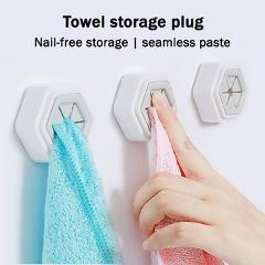 2pcs Hook Washing Cloth Storage Kitchen Accessories Towel Holder Organizer Wall Window Sucker Bathroom Accessories