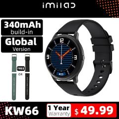 Smart Watch Bluetooth 5.0 Smart Bracelet KW66 Blood Pressure Heart Rate Sports Fitness Tracker IP68 Waterproof SmartWatch