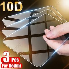 3Pcs Full Cover Tempered Glass For Xiaomi Redmi Note 9 8 7 5 6 9S Pro Max Screen Protector For Redmi 8A 8 7 7A 9 9A 8T Glass