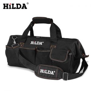 HILDA Tool Bags Waterproof Men canvas tool bag  Electrician Bag Hardware Large Capacity Bag Travel Bags Size 12 14 16 18 Inch