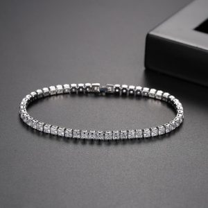 925 sterling silver 3mm 5MM 17cm 19CM CZ tennis bracelet bangle for women wedding fashion jewelry wholesale Christmas gift S5650