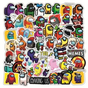 Among Us Game Stickers 10/50Pcs Waterproof Cartoon Cute Skateboard Luggage Laptop Helmet Decals Stickers Kids Stationery Toys