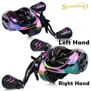 Sougayilang 9+1BB Top Quality Baitcasting Reel  8.0:1 Gear Ratio  with Aluminum Spool Magnetic Brakes Fishing Reel 8KG Max Drag