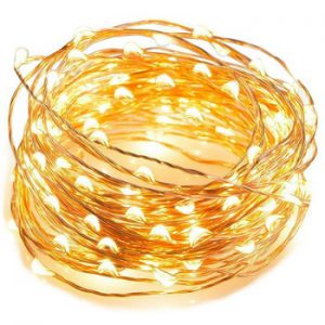 Feimefeiyou LED Outdoor Light String Fairy Garland Battery Power Copper Wire Lights For Christmas Festoon Party Wedding 5 Colors