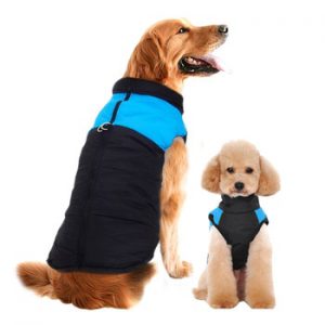 Clothes for Large Dogs Waterproof Dog Vest Jacket Winter Nylon Dogs Clothing for Dogs Chihuahua Labrador Blue Pink