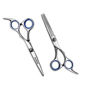 Brainbow 6 inch Cutting Thinning  Styling Tool Hair Scissors Stainless Steel Salon Hairdressing Shears Regular Flat Teeth Blades