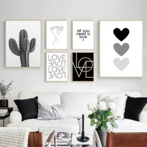 Minimalist Style Canvas Print Decorative Painting Nordic Wall Art Poster Bedroom Wall Pictures for Living Room