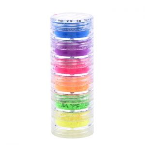 6 Color/Sets Lasting Fluorescent Matte Eyeshadow Neon Pigment Powder Halloween Decoration Eyeshadow Palette Beauty Glazed