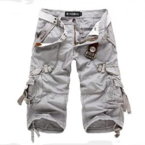 2020 Summer Cargo Shorts Men Casual Workout Military Army Men's Shorts Multi-pockets Calf-length Short Homme Men's Clothing