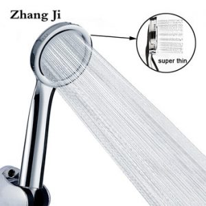 Zhangji Ultra Thin Shower Head 30% Water Saving And High Pressure For Bathroom Handheld Durable Chrome Plated Showerhead