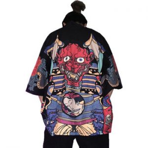 Kimono Men Japanese Kimono Traditional male kimono cardigan men harajuku streetwear samurai costume yukata male haori obi FF001A