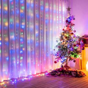 3x1/3x2/3x3 LED Christmas Garland Fairy Lights String Lights For Curtains/Home/Bedroom Decoration Outdoor Light Holiday Lights