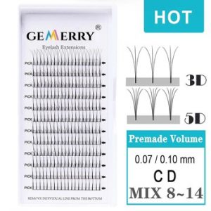 Premade Volume Fans Lashes 3D 5D Eyelash Extension Bunches Russian Fake Eyelashes Building Lash Cluster Finished Bundles Natural