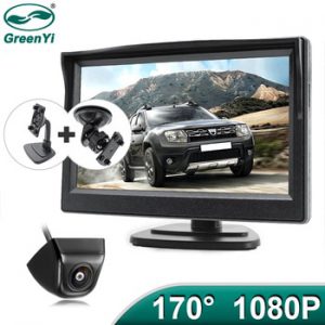 GreenYi 5 inch AHD Monitor 1920*1080P High Definition 170 Degree Starlight Night Vision Vehicle Camera Reverse For Car