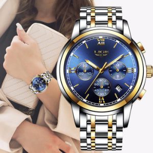 2020 LIGE New Rose Gold Women Watch Business Quartz Watch Ladies Top Brand Luxury Female Wrist Watch Girl Clock Relogio Feminin