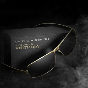 VEITHDIA With Original Case Polarized Sunglasses Men Brand Designer Vintage Male Sun Glasses gafas oculos de sol masculino 2490