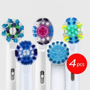 Replaceable Toothbrush Heads Oral B 4Pcs/Pack For Rotary Electric Toothbrush Vitality Teeth Cleaning Toothbrush Heads Nozzles