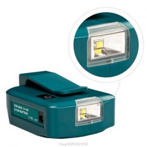 14.4V/18V Li-on Battery Dual USB Port with LED Light Spotlight Flashlight for Makita Batteries S29 20 Dropship