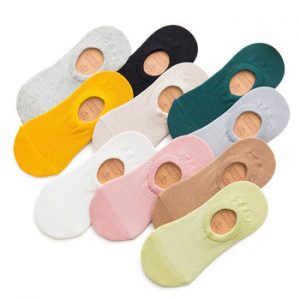 Women's Cotton Invisible No show Socks non-slip Summer Candy Solid Color Silicone Short Socks Fashion Cute Thin Ankle Boat Socks