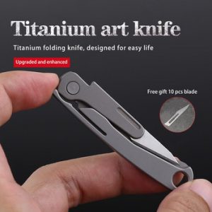 Folding knife multi-functional emergency medical EDC titanium alloy high hardness portable outdoor rescue tool knife