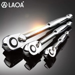 LAOA  1/4 3/8 1/2 Quick Ratchet Wrench Socket Wrench 48T Car Repair Tools