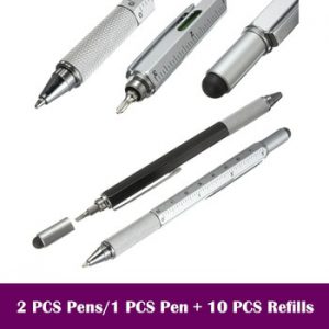 2/11PCS Novel Multifunctional Screwdriver Ballpoint Pen Touch Screen Metal Gift Tool School office supplies stationery pen