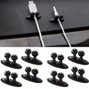 8PCS/LOT Car Wire Cord Clip Cable Holder Tie Fixer Organizer Drop Self-Adhesive Clamp Cable Clips