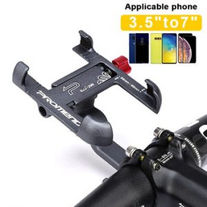 Universal Aluminum Alloy Bike Bicycle Phone Holder Racks Motorcycle Handlebar Mount Non-Slip Moblie Cell Phone Clip for Bike