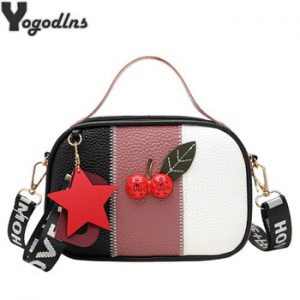 Luxury Strap Small Female Bags Shoulder Messenger Bag Womens Famous Brand Handbag Girls Cherry Design Bags 2021 Crossbody