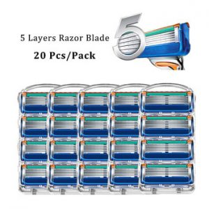 Shaving Razor Blades For Gillette Fusion Replacement Heads 5 Layers Stainless Steel Shaving Cassettes Straight Razor For Men