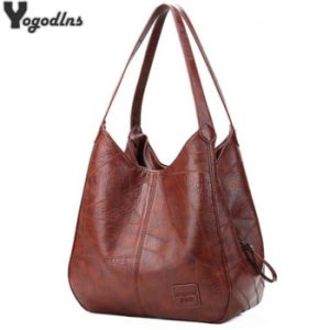 High Capcaity Soft PU Leather Vintage Women Hand Bag Totes Designers Luxury Women Shoulder Bags Female Top-handle Bags