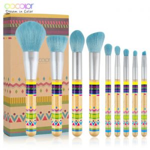 Docolor 9Pcs Makeup brushes Professional Beauty Make up brush set Synthetic hair Foundation Powder Eye Shadow Blush brushes