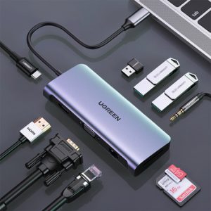 UGREEN USB HUB C HUB HDMI Adapter 10 in 1 USB C to USB 3.0 Dock for MacBook Pro Accessories USB-C Type C 3.1 Splitter USB C HUB