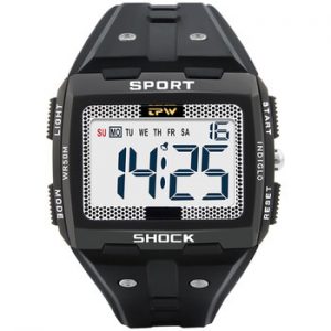 Big Number Men Sport Watch Digital Multifunction Fitness Alarm Chrono 5ATM Waterproof Back Light Square