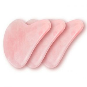 Natural Jade Gua sha Stone Board Massage Rose Quartz Guasha Plate Jade Face Massager Scrapers Tools For Face Neck Back Body