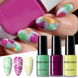 NICOLE DIARY Stamp Nail Polish Stamping Polish Nail Art Stamping Nail Varnish For Nail DIY Stamping Plate Tools