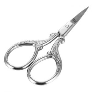 Small Stainless Steel Eyebrow Comb Scissors Manicure Nail Cuticle Trimmer Scissor Beauty Makeup Facial Hair Remover Tool