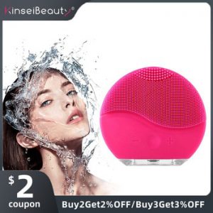 Ultrasonic Electric Facial Vibration Cleansing Face Washing Brush Skin Blackhead Remover Pore Cleaner USB Rechargeable Massager