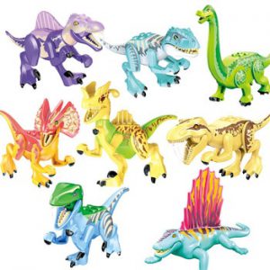 NEW 8PCS Jurassic Park World Dinosaurs Blocks Boys Juguetes Bloques Compatible Building Bricks Dino Toys for Kids Boy Xmas Gifts