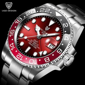 Reloj Hombre LIGE 2020 New Sports Men Mechanical Wristwatch Stainless Steel 100ATM Waterproof Watch Top Luxury Brand Men Watches