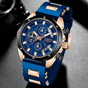 2020 NEW Top LIGE Brand Casual Fashion Watches for Man Sport Military Silicagel Wrist Watch Men Watch Chronograph Relojes Hombre