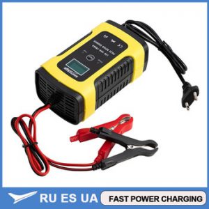 12V 6A Full Automatic Car Battery Charger Power Pulse Repair Chargers Wet Dry Lead Acid Battery Chargers Digital LCD Display