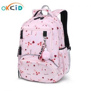 OKKID school bags for girls waterproof bookbag student cute flower backpack children backpacks kids school backpack girl gift