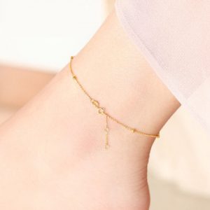 NYMPH Genuine 18K Gold Anklet Pure AU750 Yellow White Rose Gold Fine Jewelry for Women Luxury Gift  J500