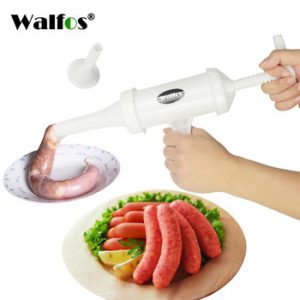 WALFOS Food Grade Quality Manual Sausage Machine Meat Stuffer Filler Hand Operated Salami Maker&Funnel