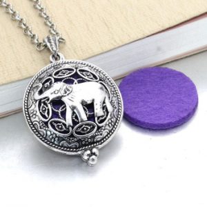 1pcs Aroma Diffuser Necklace Open Antique Vintage Lockets Pendant Perfume Essential Oil Aromatherapy Locket Necklace With Pads