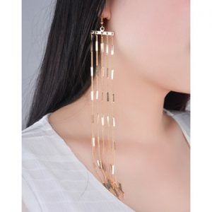 Ingesight.Z Bohemia Long Tassel Drop Dangle Earring for Women Big Large Metal Earrings Vintage Earrings Jewelry Gift